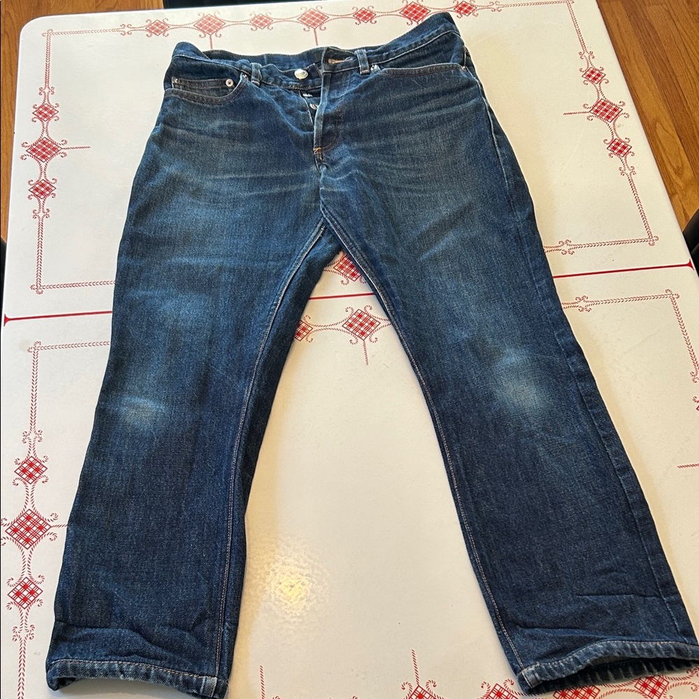 A.P.C. Men's Relaxed Blue Jeans